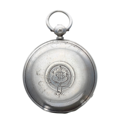 327 - Sir John Bennett silver fusee lever hunter pocket watch, London 1877, the movement signed John Benne... 