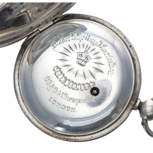 327 - Sir John Bennett silver fusee lever hunter pocket watch, London 1877, the movement signed John Benne... 