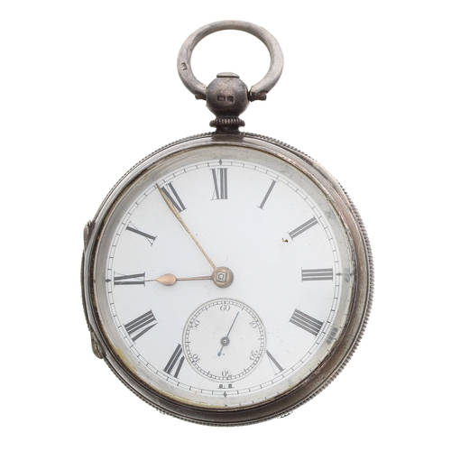 376 - Victorian silver lever pocket watch, Chester 1892, the movement signed D. Lickert & Son, Norwich... 