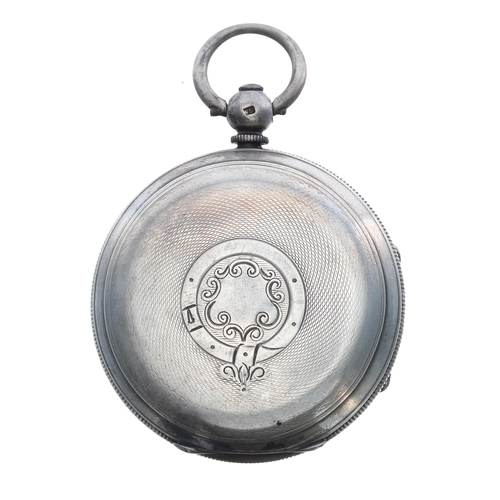 376 - Victorian silver lever pocket watch, Chester 1892, the movement signed D. Lickert & Son, Norwich... 