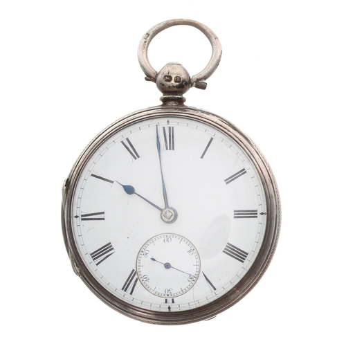 373 - Victorian silver fusee lever pocket watch, London 1866, the movement signed Thos West, 3 Ludgate Hil... 