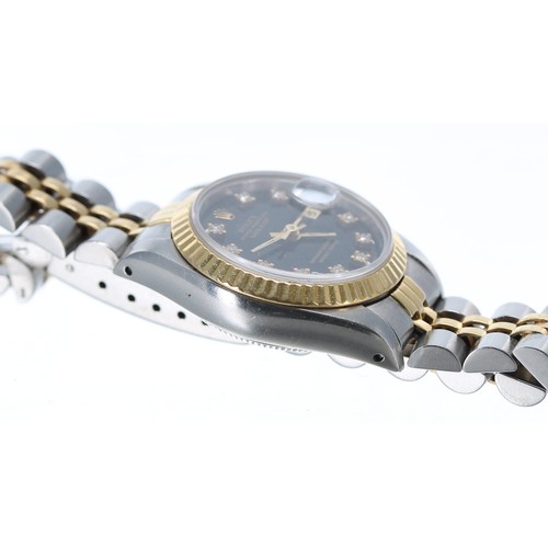 27 - Rolex Oyster Perpetual Datejust gold and stainless steel lady's wristwatch, reference no. 69173, ser... 