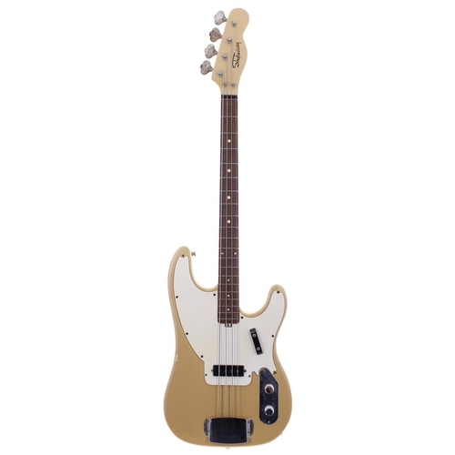 488 - Shaftesbury '66' Model 3266 bass guitar, made in Italy, circa 1970; Body: cream poly finish, large b... 