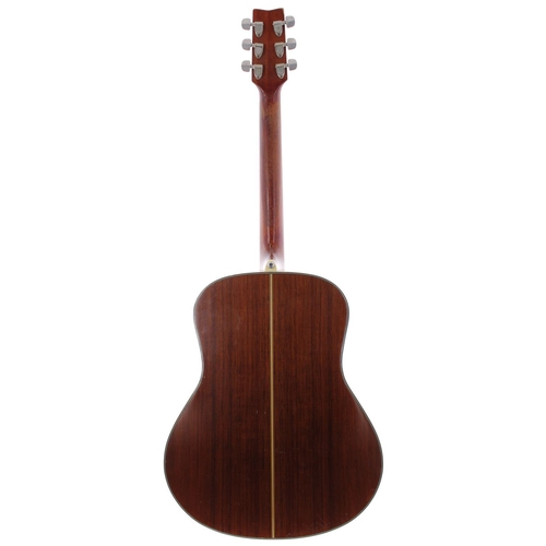 487 - Yamaha FG-700 acoustic guitar, made in Japan, circa 1972; Back and sides: Jacaranda, a few scuffs su... 