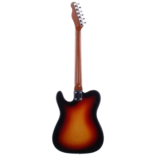 484 - 1970 Taurus model 8020 electric guitar, made in Japan; Body: sunburst finish, large cracks to lacque... 