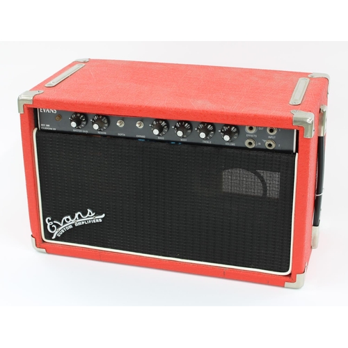 879 - 1980s Evans Fet 500 Custom LV guitar amplifier, made in USA, fitted into a later custom red tolex ca... 