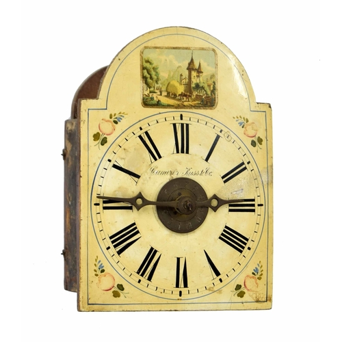 2618 - Small black forest wall clock timepiece with alarm, the 5