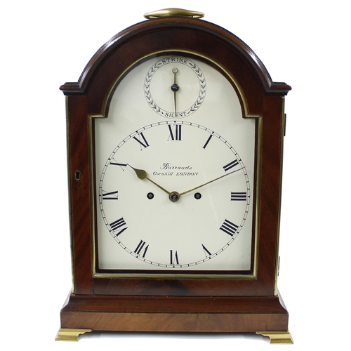 1530 - Good English mahogany double fusee bracket clock, the 8