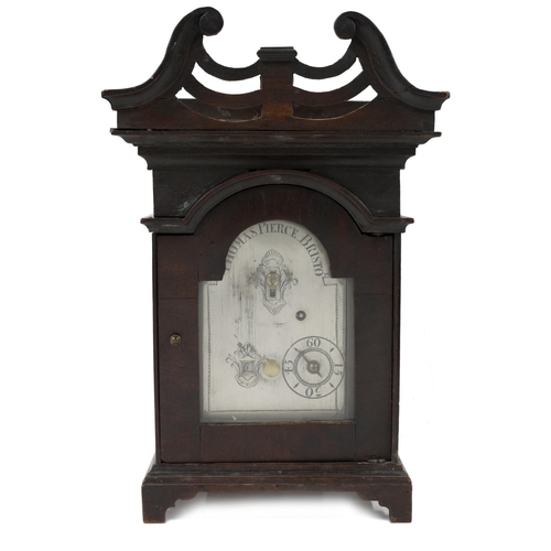 1734 - Interesting and unusual small mahogany wall regulator, the 4