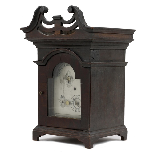 1734 - Interesting and unusual small mahogany wall regulator, the 4