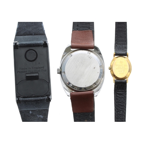 503 - Sinclair digital wristwatch (untested), 28mm; together with a Rotary stainless steel gentleman's wri... 