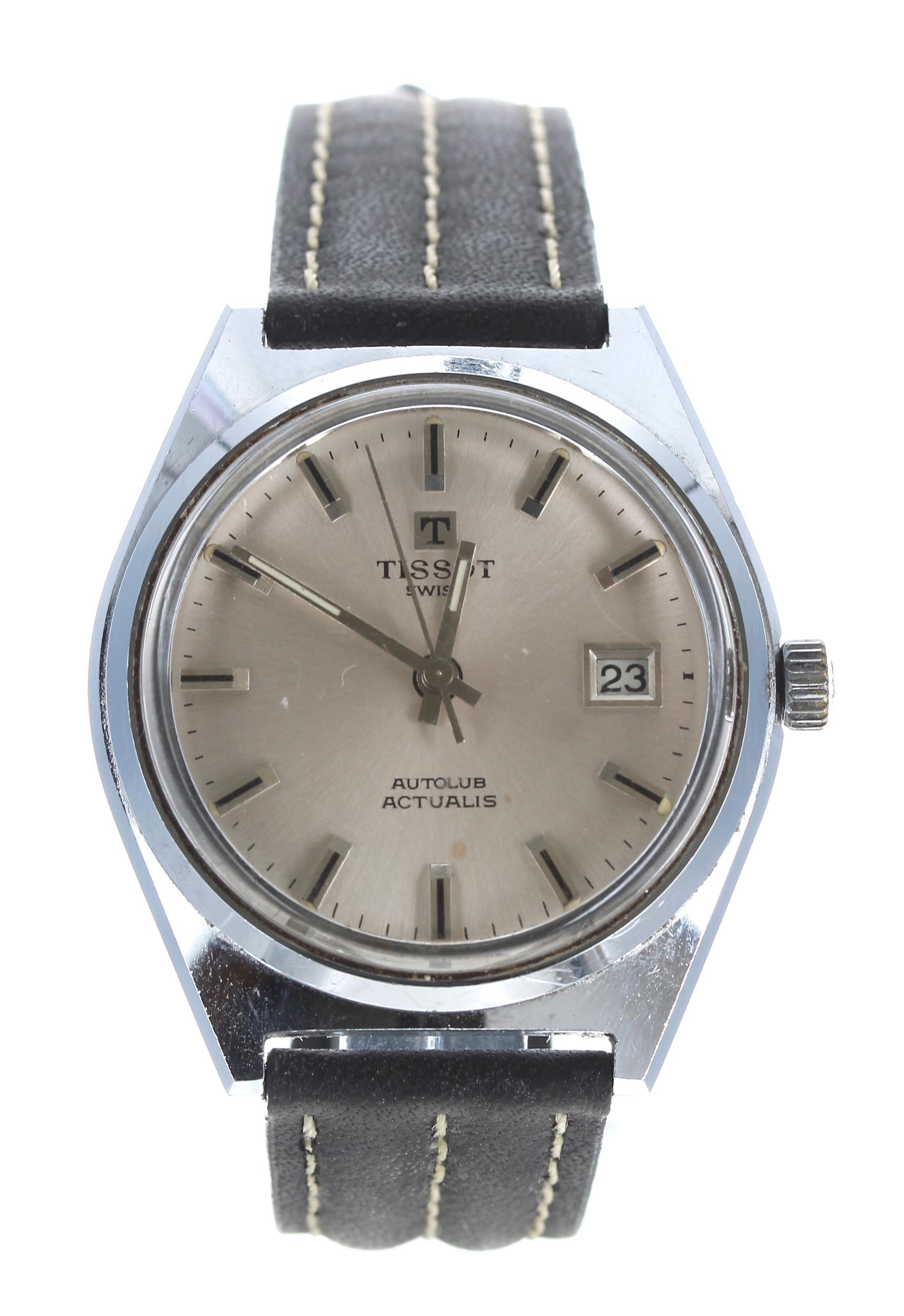 Tissot Autoclub Actualis stainless steel gentleman s wristwatch