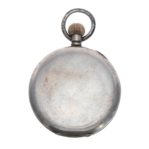 582 - Silver lever half hunter pocket watch, import hallmarks London 1919, 15 jewel movement, Roman numera... 