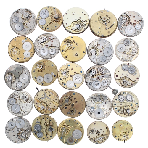 638 - Quantity of lever pocket watch and fob watch movements (25) (some faults)