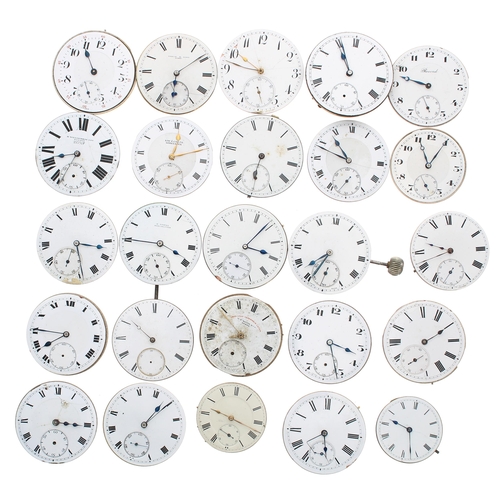 638 - Quantity of lever pocket watch and fob watch movements (25) (some faults)