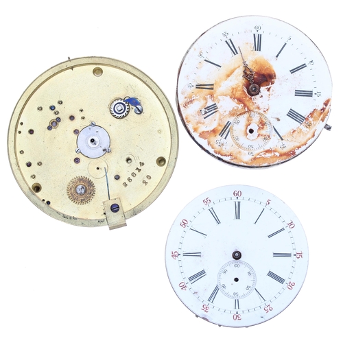 645 - Pedometer movement for repair; together with two pocket watch movements for spares or repair (3)... 