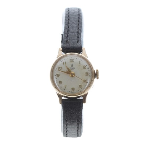 48 - Tudor Royal 9ct lady's wristwatch, Chester 1959, circular silvered dial with gilt applied Arabic num... 