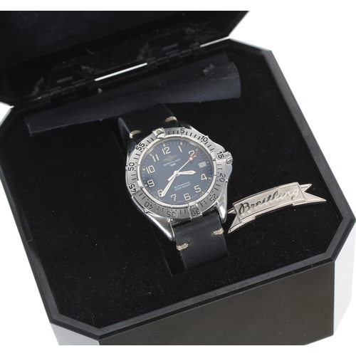 59 - Breitling Colt automatic stainless steel gentleman's wristwatch, reference no. A17035, serial no. 36... 