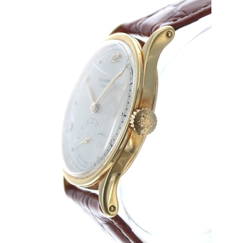 64 - A fine and rare Patek Philippe 18ct 'oversized' Calatrava gentleman's wristwatch, reference no. 570,... 