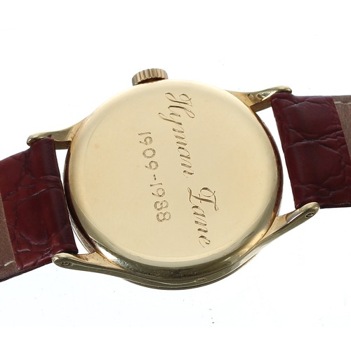 64 - A fine and rare Patek Philippe 18ct 'oversized' Calatrava gentleman's wristwatch, reference no. 570,... 