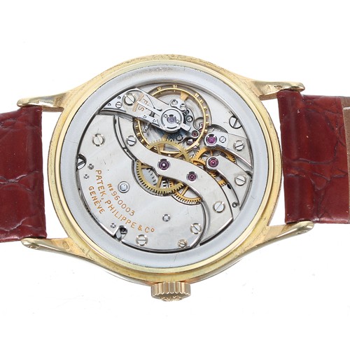 64 - A fine and rare Patek Philippe 18ct 'oversized' Calatrava gentleman's wristwatch, reference no. 570,... 