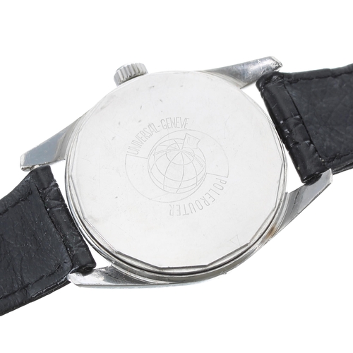 86 - Universal Genéve Polerouter automatic stainless steel gentleman's wristwatch, reference no. 20366/1,... 