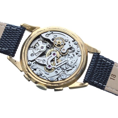 148 - Creation chronograph gold capped and stainless steel gentleman's wristwatch, case no. 549 38, 191xxx... 