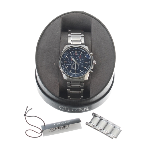 193 - Citizen Eco-Drive chronograph stainless steel gentleman's wristwatch, reference no. H500-S112940, bl... 