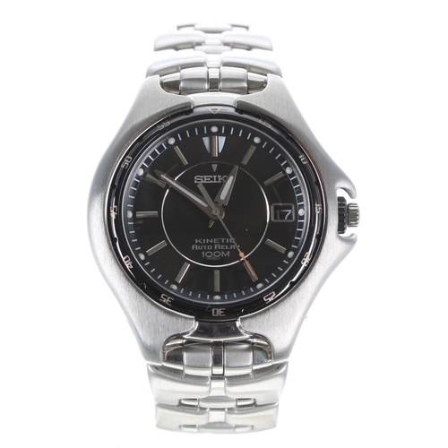Seiko Kinetic Auto Relay 100M stainless steel gentleman's wristwatch ...