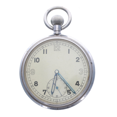 224 - Revue Thommen WWII RAF Military issue nickel cased lever pocket watch, cal. 30 15 jewel movement wit... 