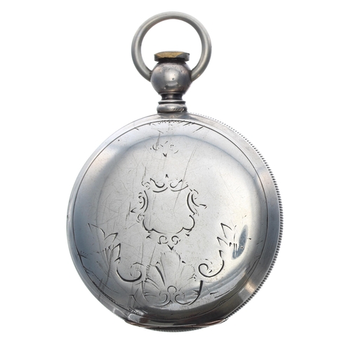 238 - Early American Waltham 'P.S. Bartlett' silver lever hunter pocket watch, circa 1869, signed Fogg's P... 