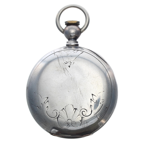 238 - Early American Waltham 'P.S. Bartlett' silver lever hunter pocket watch, circa 1869, signed Fogg's P... 