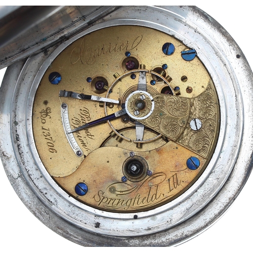 240 - Heavy Illinois Springfield Watch Co. lever hunter pocket watch, circa 1872, signed movement, no. 137... 