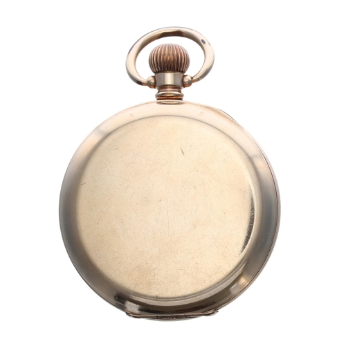 241 - American Waltham 'Vanguard' gold plated lever pocket watch, circa 1918, signed 23 jewel adjusted mov... 