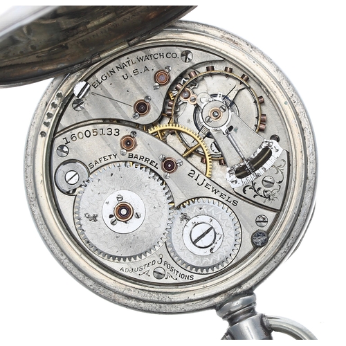 247 - Elgin National Watch Co. lever set pocket watch, circa 1911, 21 jewel adjusted 3 positions movement ... 