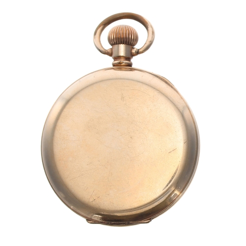 253 - American Waltham gold plated lever pocket watch, circa 1902, signed movement with compensated balanc... 