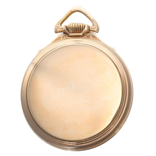 260 - Illinois Watch Company 'Bunn Special' Sixty Hour 10k gold filled lever set pocket watch, circa 1929,... 