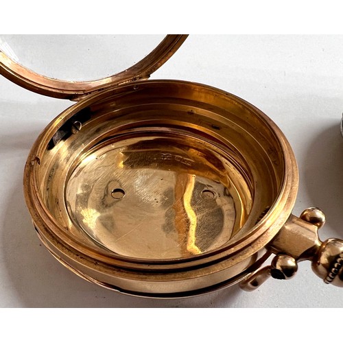 292 - Interesting early 19th century 18ct alarm duplex pocket watch, London 1809, unsigned two train fusee... 