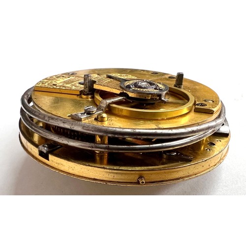 292 - Interesting early 19th century 18ct alarm duplex pocket watch, London 1809, unsigned two train fusee... 