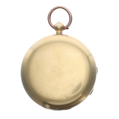 317 - 19th century 18ct fusee detached lever pocket watch, Chester 1837, the gilt three quarter plate move... 