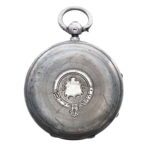 521 - Late 19th century silver fusee lever pocket watch, Chester 1898, unsigned movement, no. 12643, with ... 