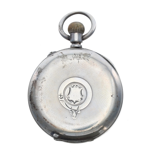 248 - Stauffer Son & Co silver (0.935) lever engine turned pocket watch, signed gilt frosted movement,... 