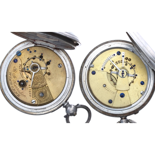 452 - Silver lever engine turned hunter pocket watch, Chester 1875, the movement signed B.J. Kerridge, Wim... 