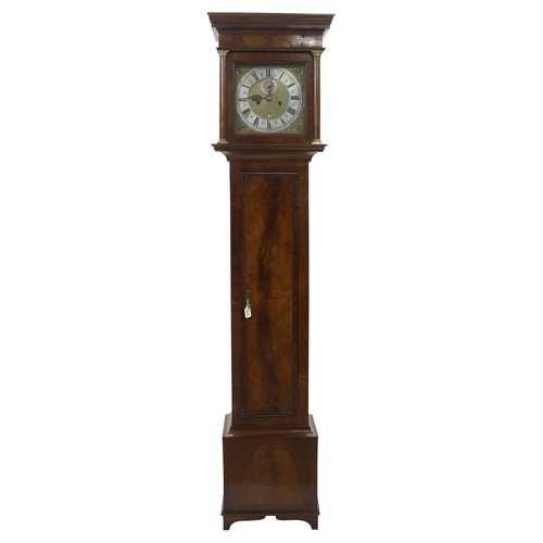 1832 - Walnut eight day longcase clock with five pillar movement, the 10.75