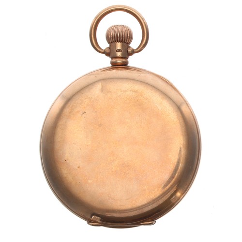 296 - Swiss 9ct hunter lever pocket watch, Birmingham 1924, the gilt frosted movement with 'DF&C' trad... 