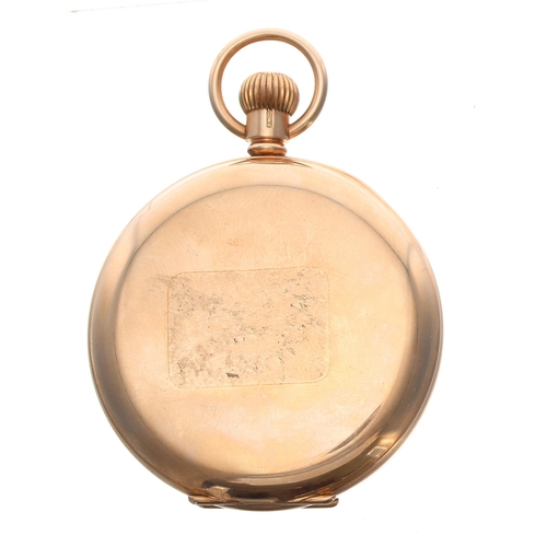 318 - VWC 9ct half hunter lever pocket watch, Birmingham 1930, signed 15 jewel movement with compensated b... 