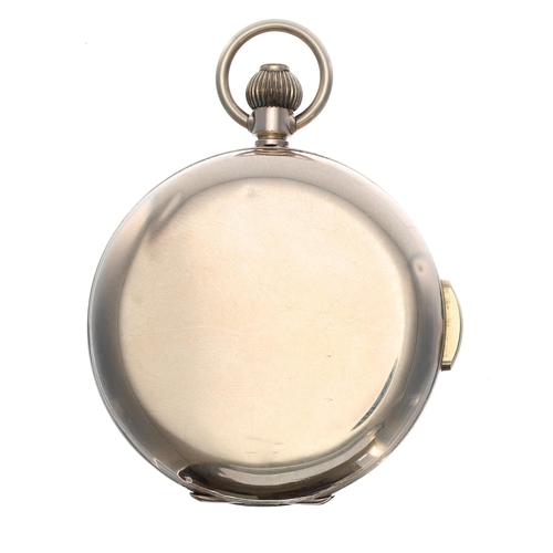 320 - George V 9ct repeating lever set hunter pocket watch, import hallmarks Edinburgh 1924, gilt frosted ... 