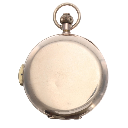 320 - George V 9ct repeating lever set hunter pocket watch, import hallmarks Edinburgh 1924, gilt frosted ... 