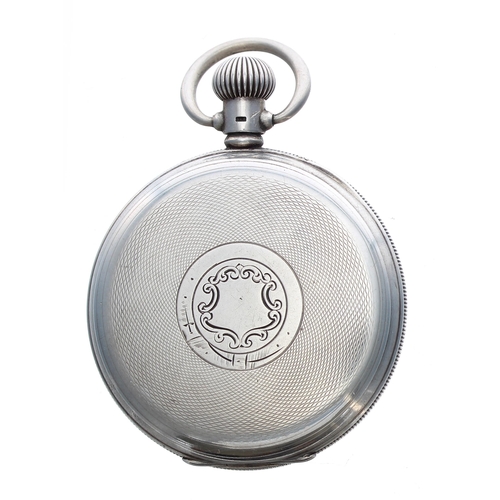 349 - Silver lever pocket watch, Birmingham 1949, cal. A441 15 jewel movement stamped 'Made In England', w... 