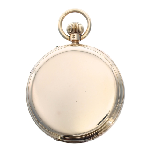 364 - Good 18ct centre second lever pocket watch by Thomas Russell & Son, Chester 1908, three-quarter ... 